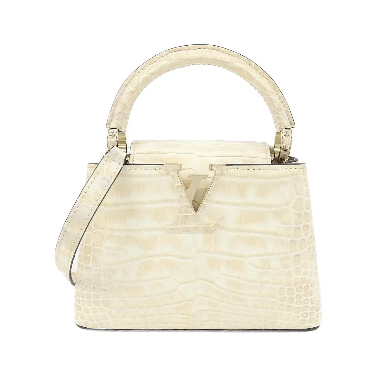 LOUIS VUITTON Capucines Handbag Leather