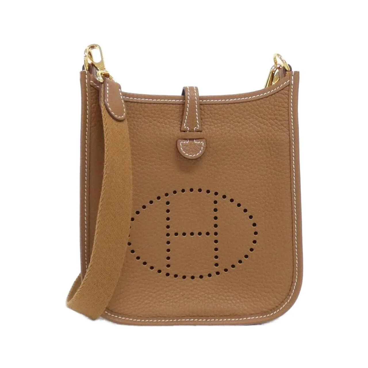 HERMES Evelyne 069426CC Shoulder Clemence Gold