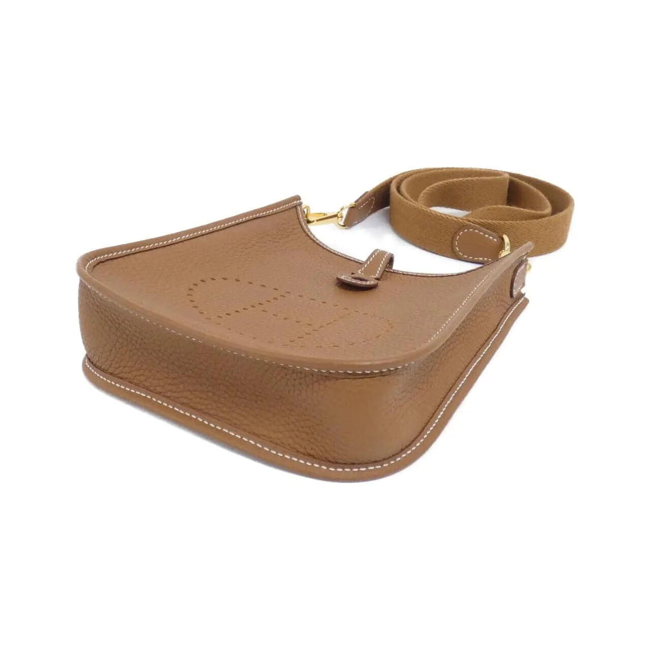 HERMES Evelyne 069426CC Shoulder Clemence Gold Clemence Leather Rank A - Thumbnail 3