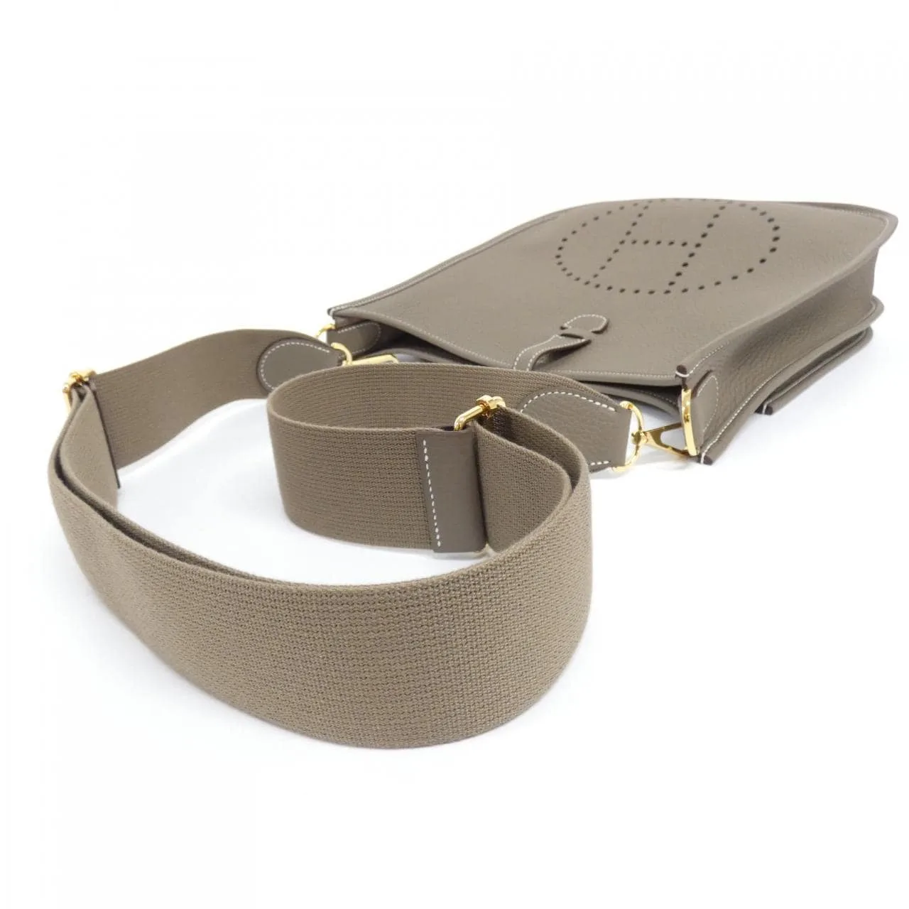 HERMES Evelyne 056277CC Shoulder Clemence Etoupe Clemence Leather Unused - Thumbnail 4