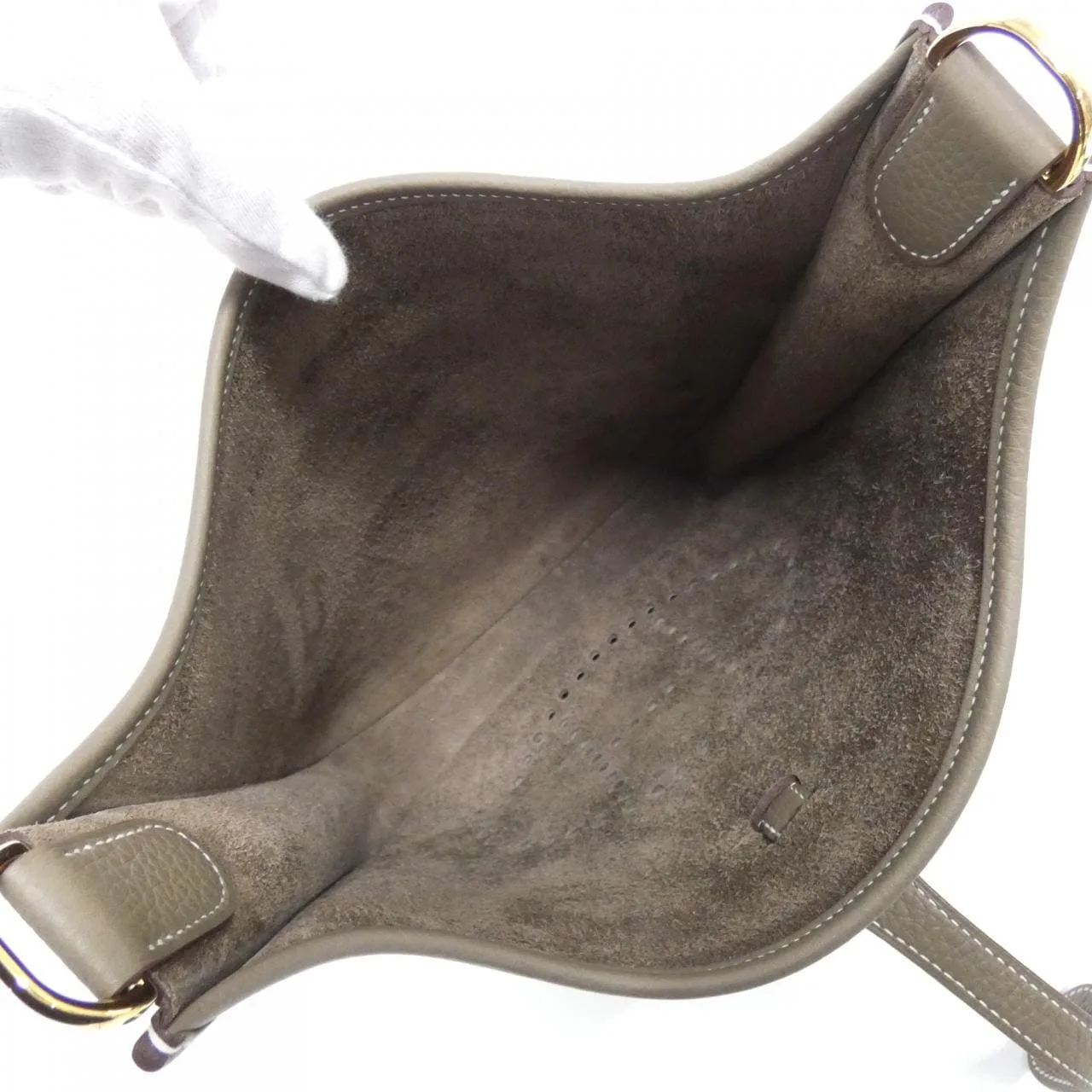 HERMES Evelyne 056277CC Shoulder Clemence Etoupe Clemence Leather Unused - Thumbnail 5