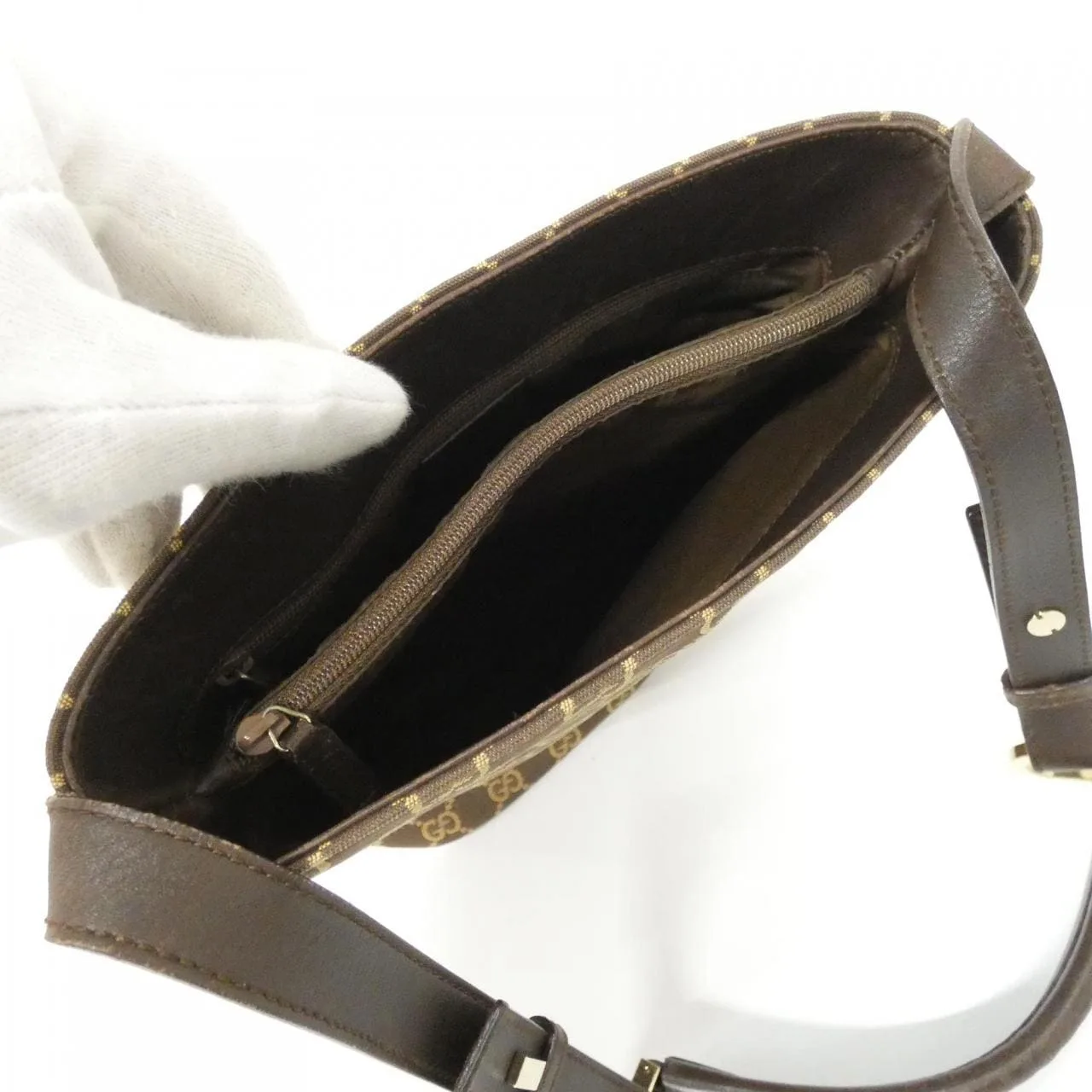 GUCCI 001 4286 Shoulder Canvas Brown Canvas - Thumbnail 6