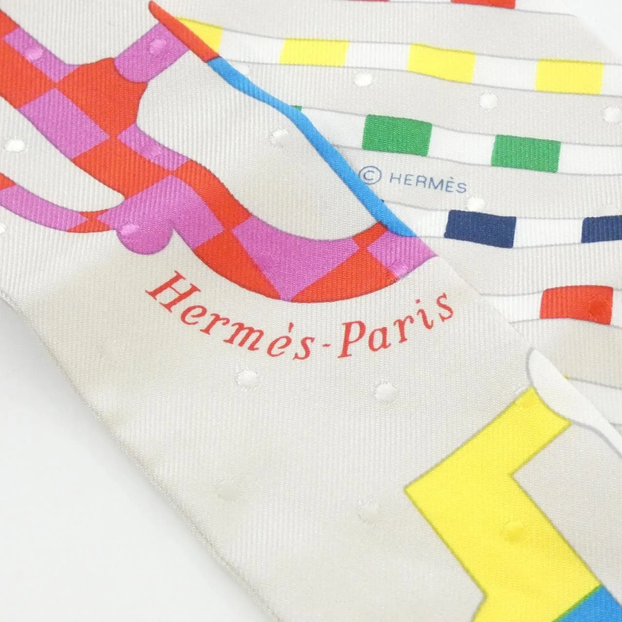HERMES 063351S Scarf Rouge Rank A - Thumbnail 3