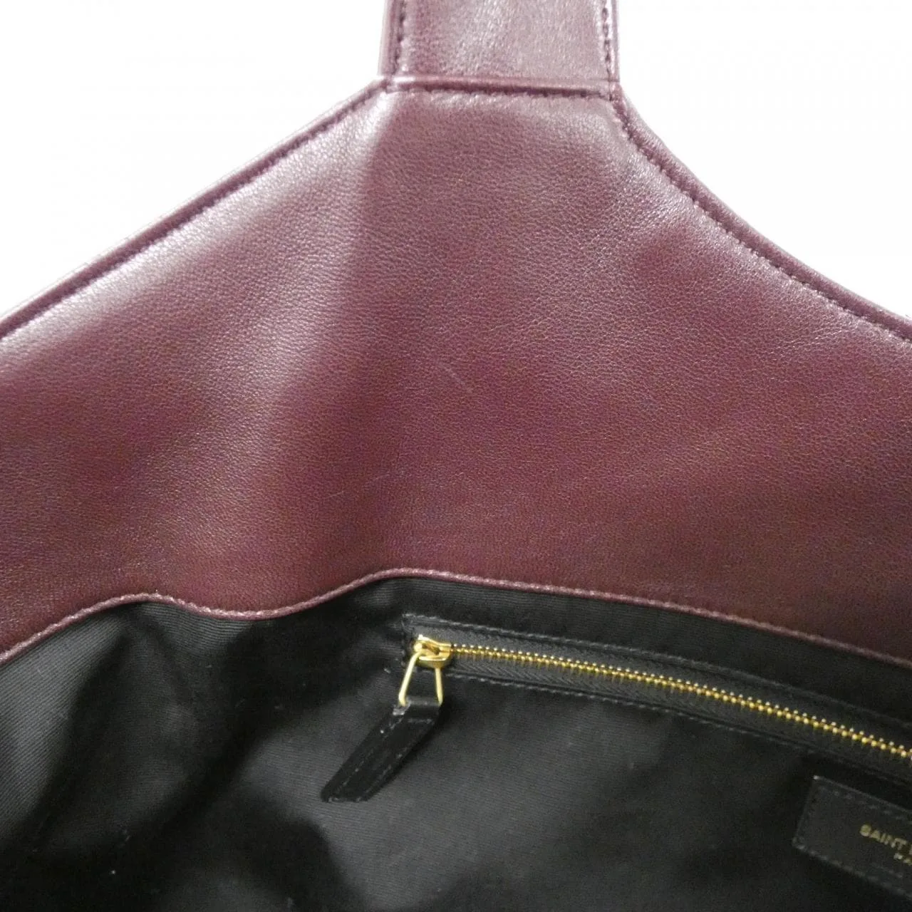 SAINT LAURENT 858191 AAANG Handbag Lambskin 黑色 羊皮 中古品A - 縮圖 10