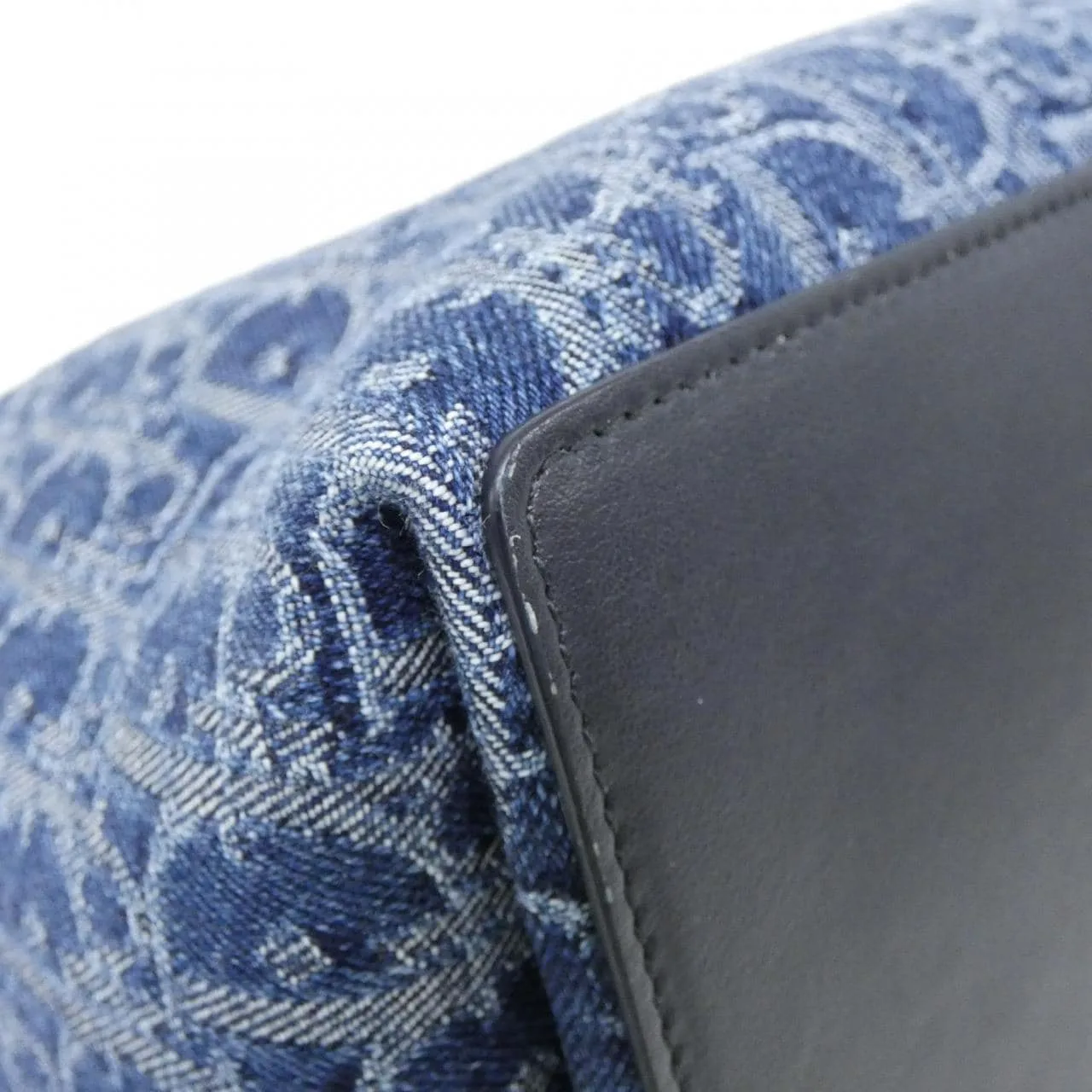 DIOR Toujours M2820ODCE Handbag Denim 黑色 牛仔布 中古品A - 縮圖 3
