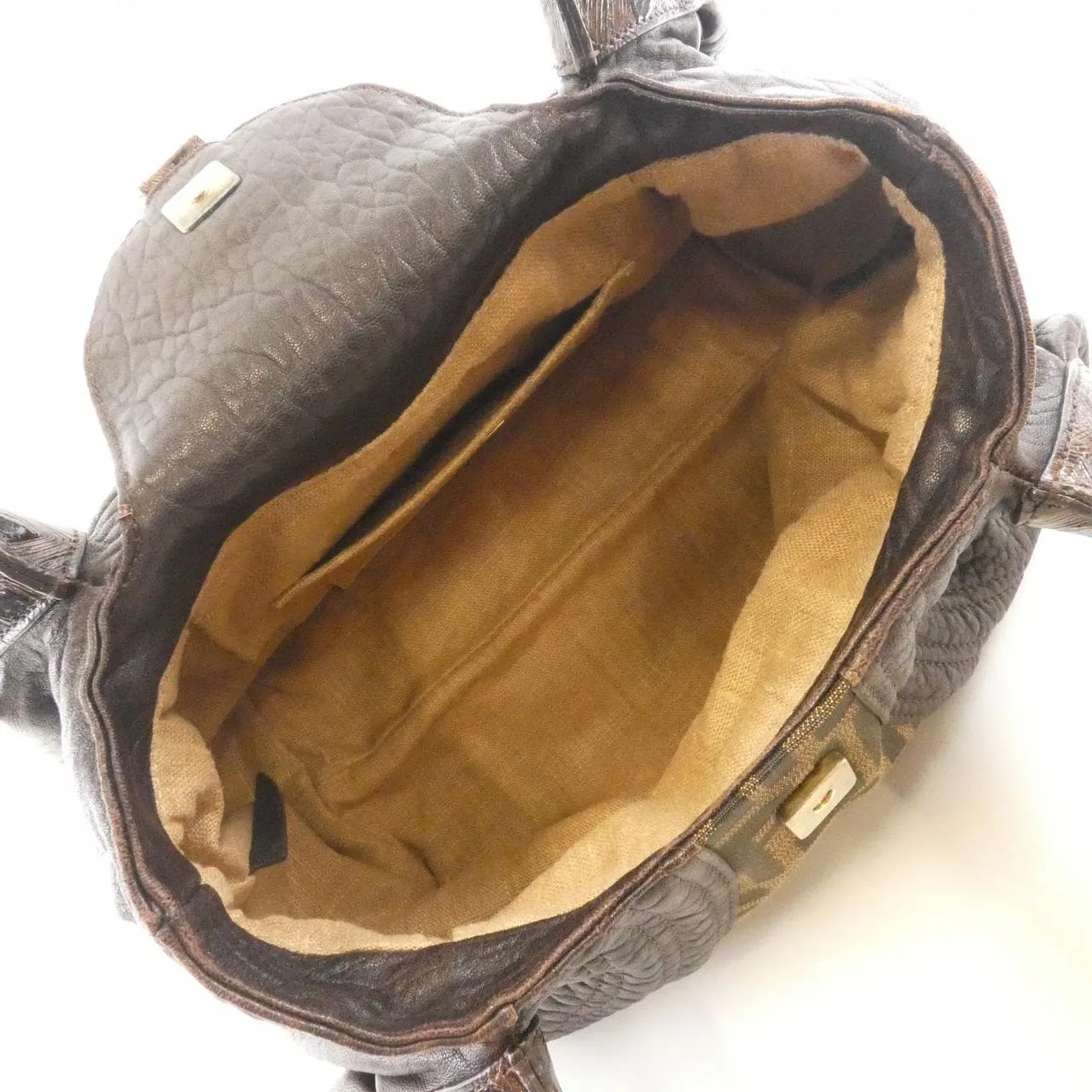 FENDI Baguette 8BR589RPU Handbag Canvas Black Canvas - Thumbnail 8