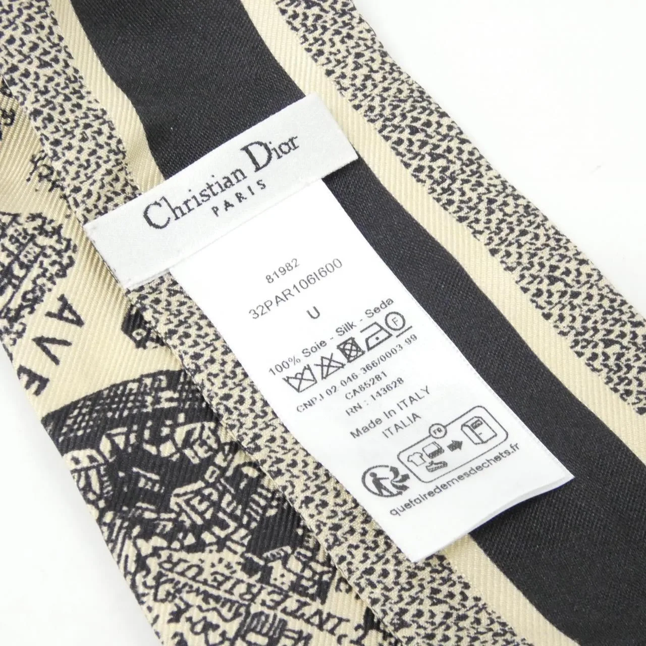 DIOR 32PAR106I600 Scarf Black Rank A - Thumbnail 5