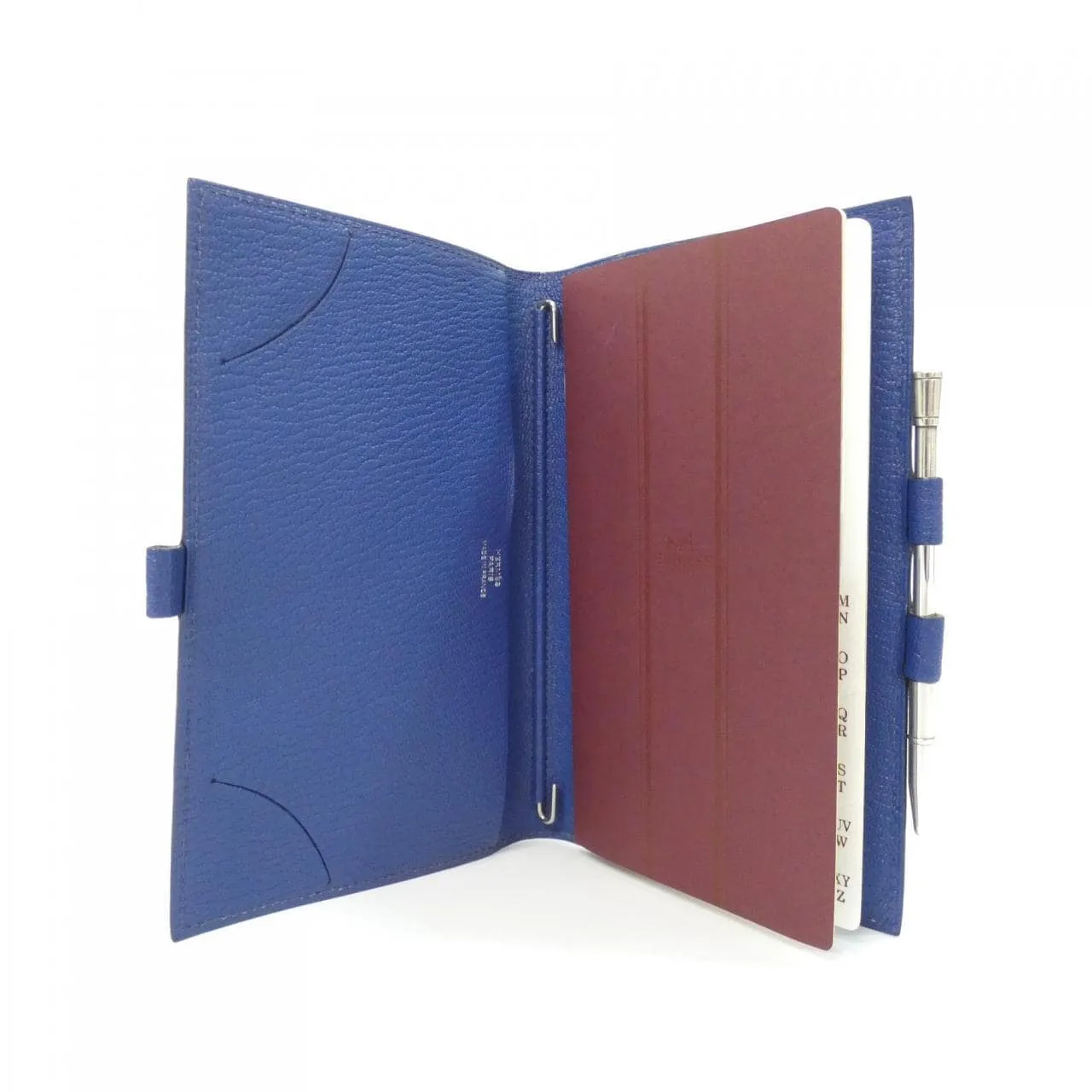HERMES 034075CA Wallet Blue Rank A - Thumbnail 2
