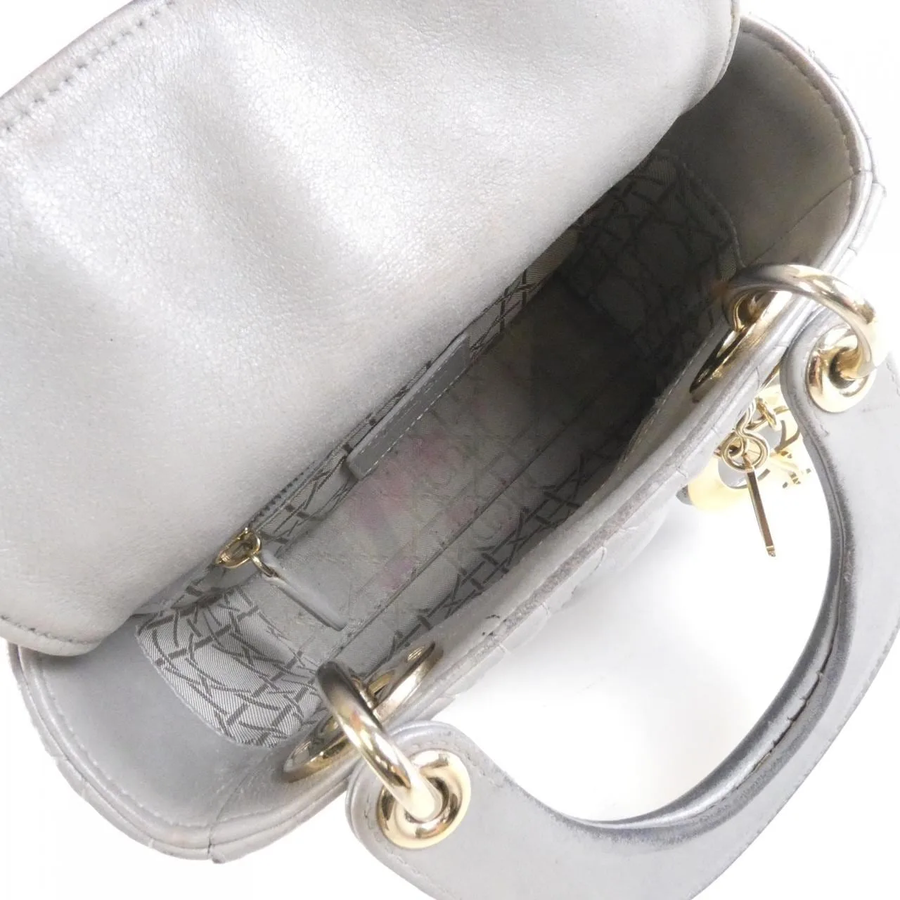 DIOR Lady Dior M0505OADU Handbag Lambskin Black Lambskin - Thumbnail 9