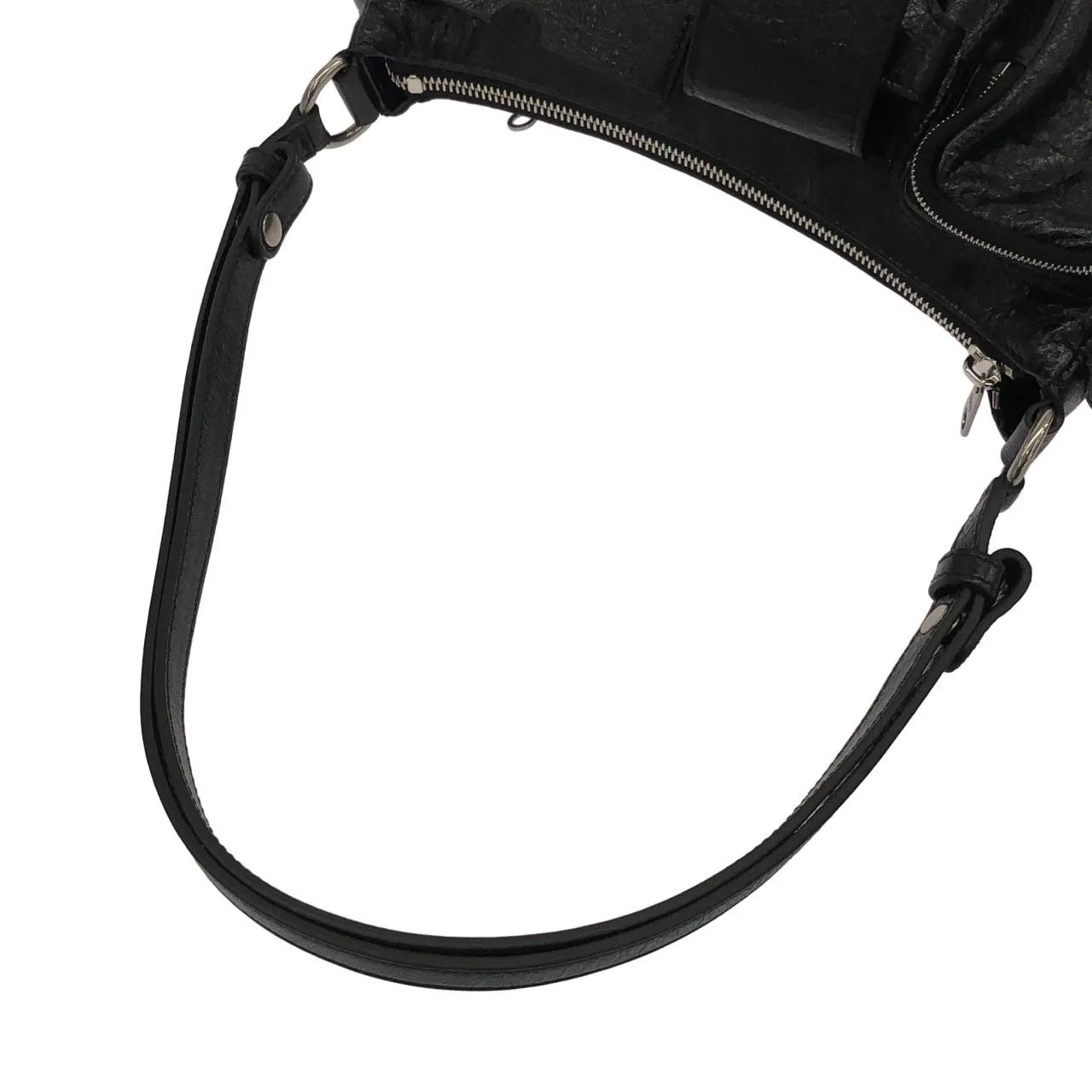 BALENCIAGA 802227 210C8 Shoulder Lambskin Black Lambskin Rank A - Thumbnail 6