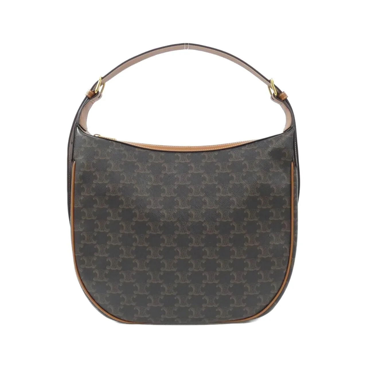 CELINE 114712FQM Shoulder Canvas Black
