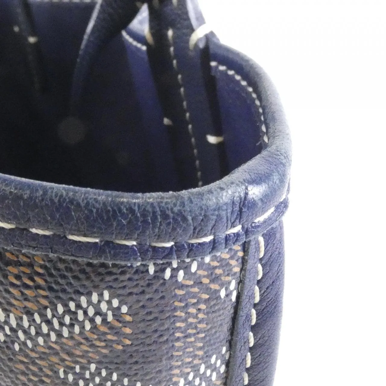 GOYARD Anjou Handbag Canvas Navy Canvas - Thumbnail 4