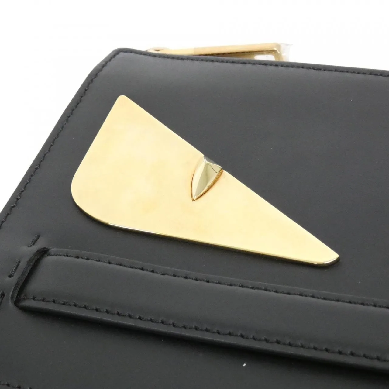 FENDI Baguette 7VA350 A3D8 Handbag Leather Black Leather - Thumbnail 5