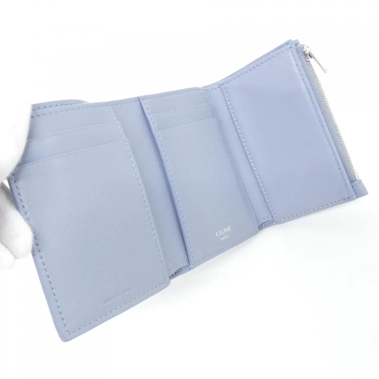 CELINE 10M963GHH 銀包 黑色 中古品A - 縮圖 5