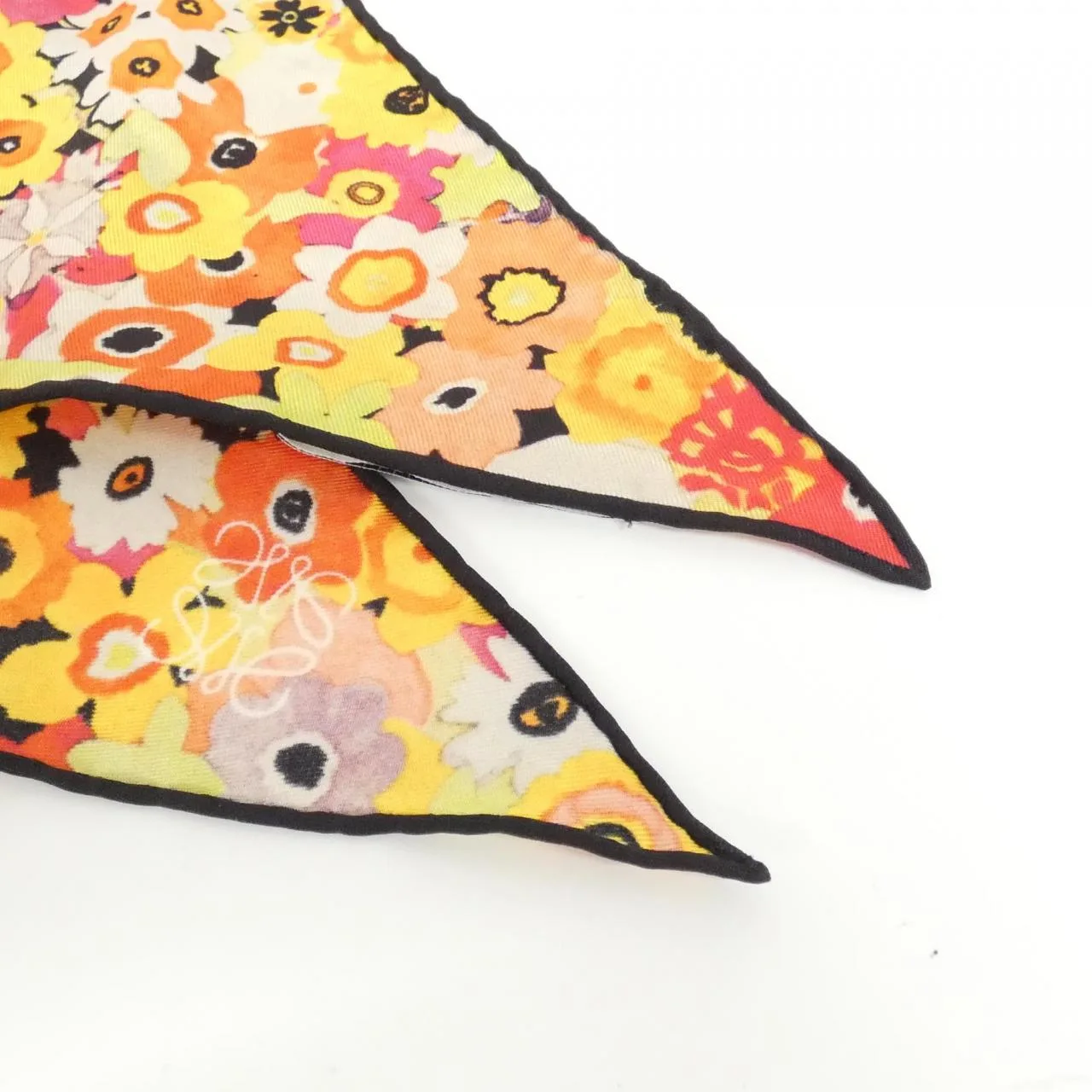 LOEWE F811487×17 Scarf 黑色 中古品A - 縮圖 2