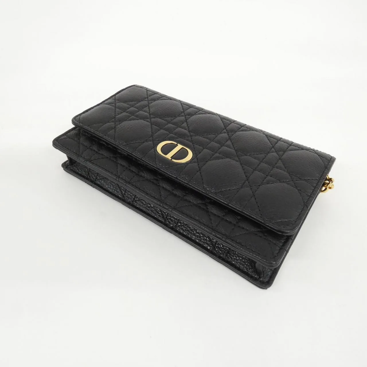 DIOR Caro S5134UWHC Wallet Black Rank A - Thumbnail 3