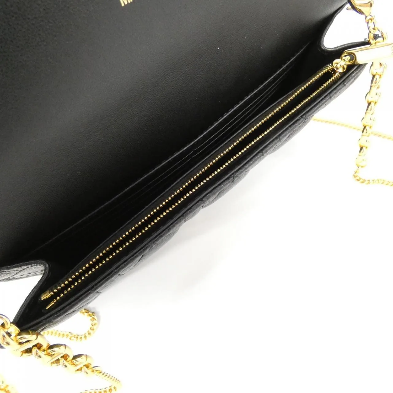DIOR Caro S5134UWHC Wallet Black Rank A - Thumbnail 5