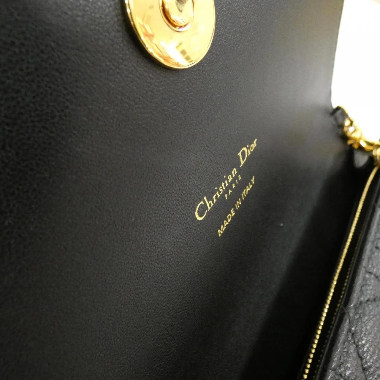 DIOR Caro S5134UWHC Wallet Black Rank A - Thumbnail 6