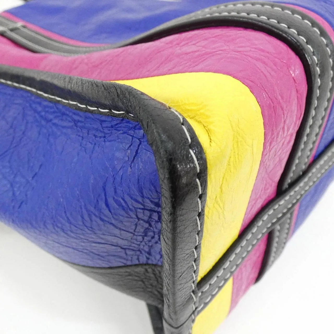 BALENCIAGA Everyday Shopper 513990 DE9CN Handbag Lambskin Multicolor Lambskin Rank A - Thumbnail 4