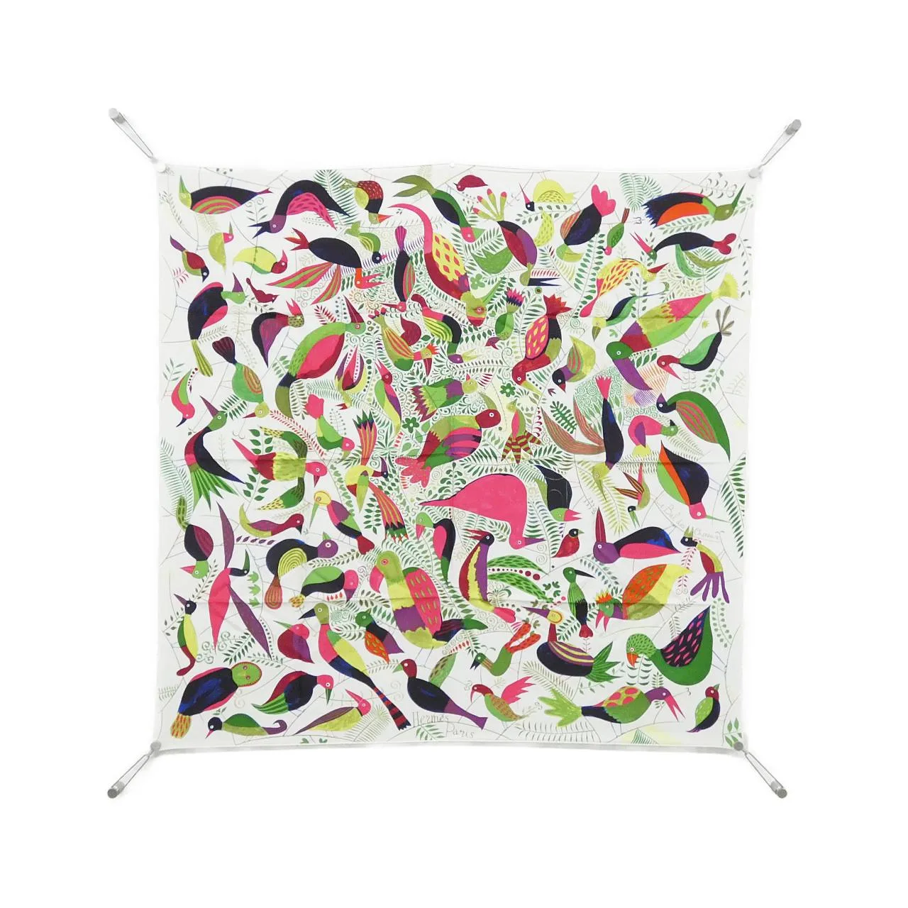 HERMES Scarf White