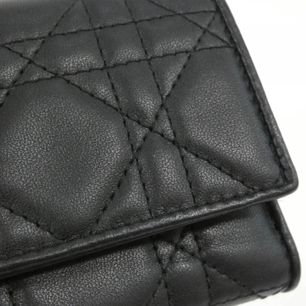 DIOR Lady Dior S0181ONMJ Wallet Lambskin Black Lambskin Rank A - Thumbnail 4