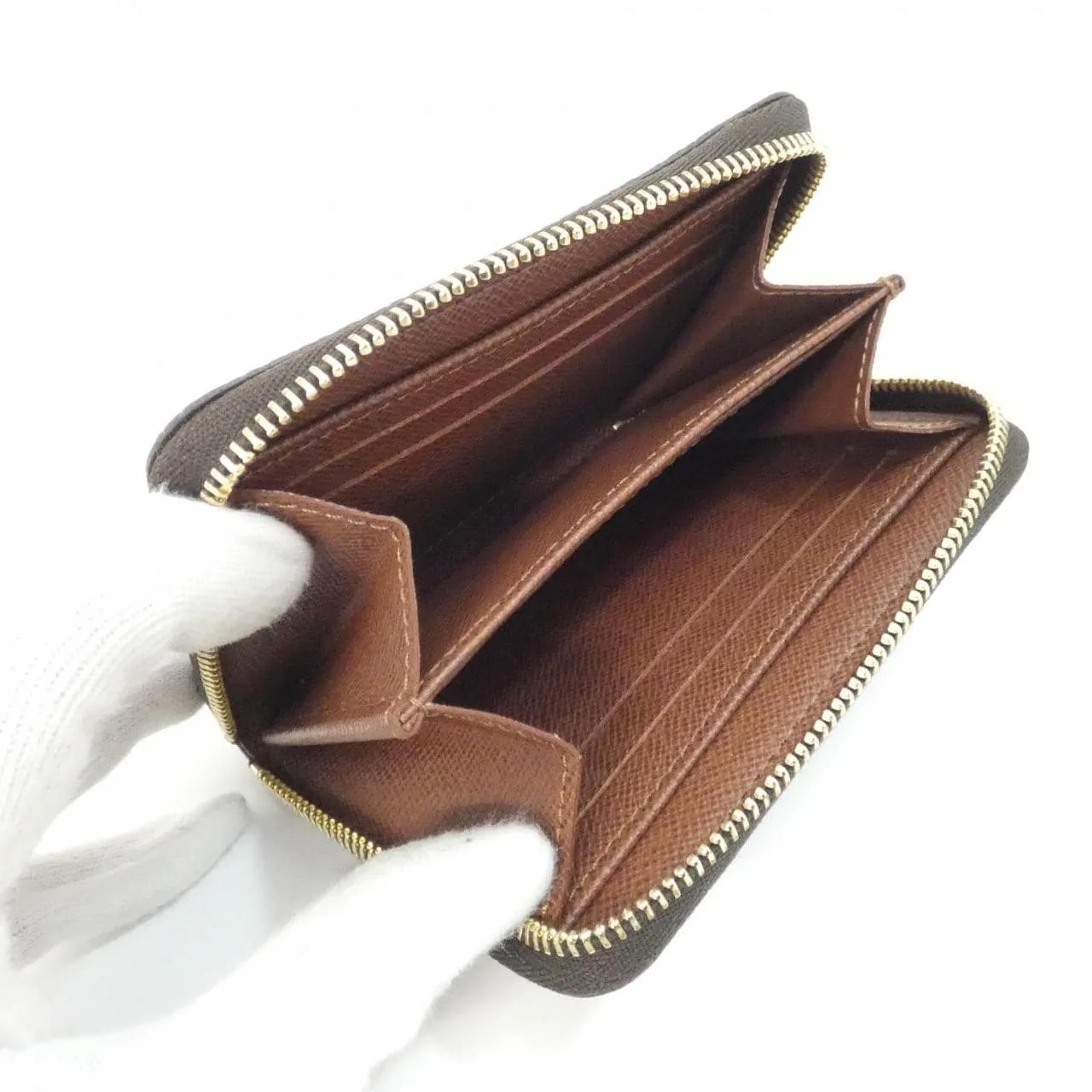 LOUIS VUITTON M60067 Coin Case Monogram 黑色 Monogram 中古品A - 縮圖 5