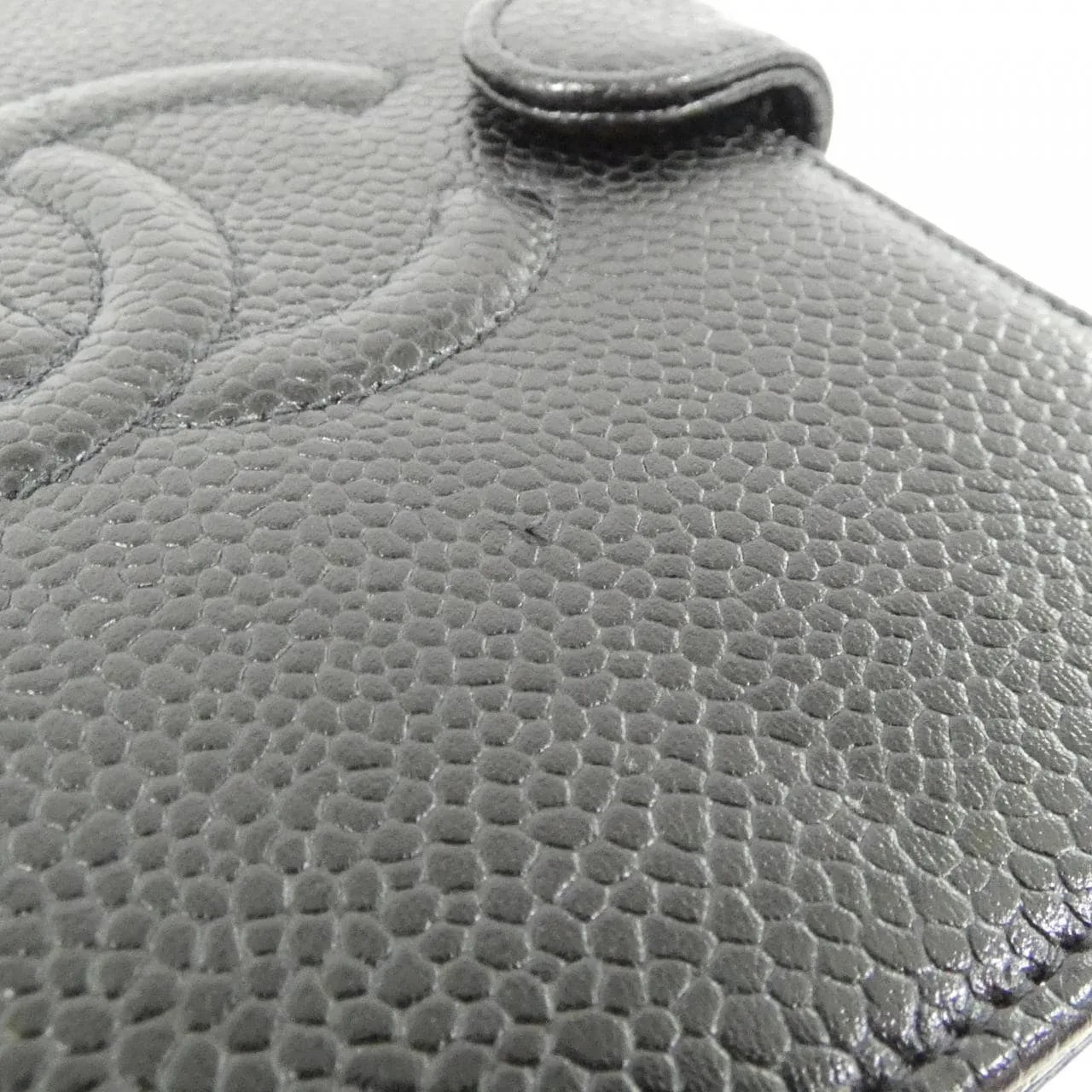 CHANEL 13505 Wallet Grained Calfskin Black Grained Calfskin Rank A - Thumbnail 3