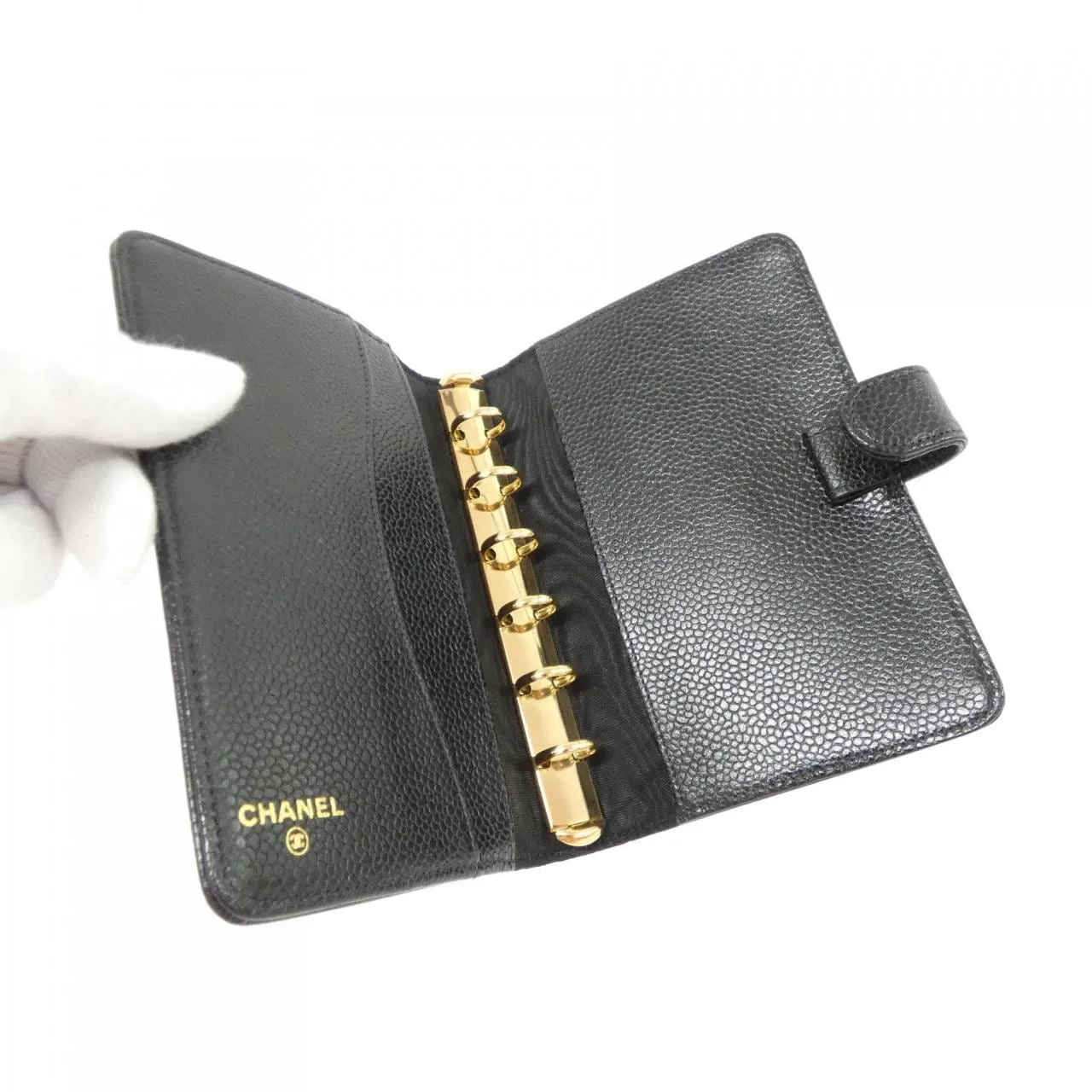 CHANEL 13505 Wallet Grained Calfskin Black Grained Calfskin Rank A - Thumbnail 4