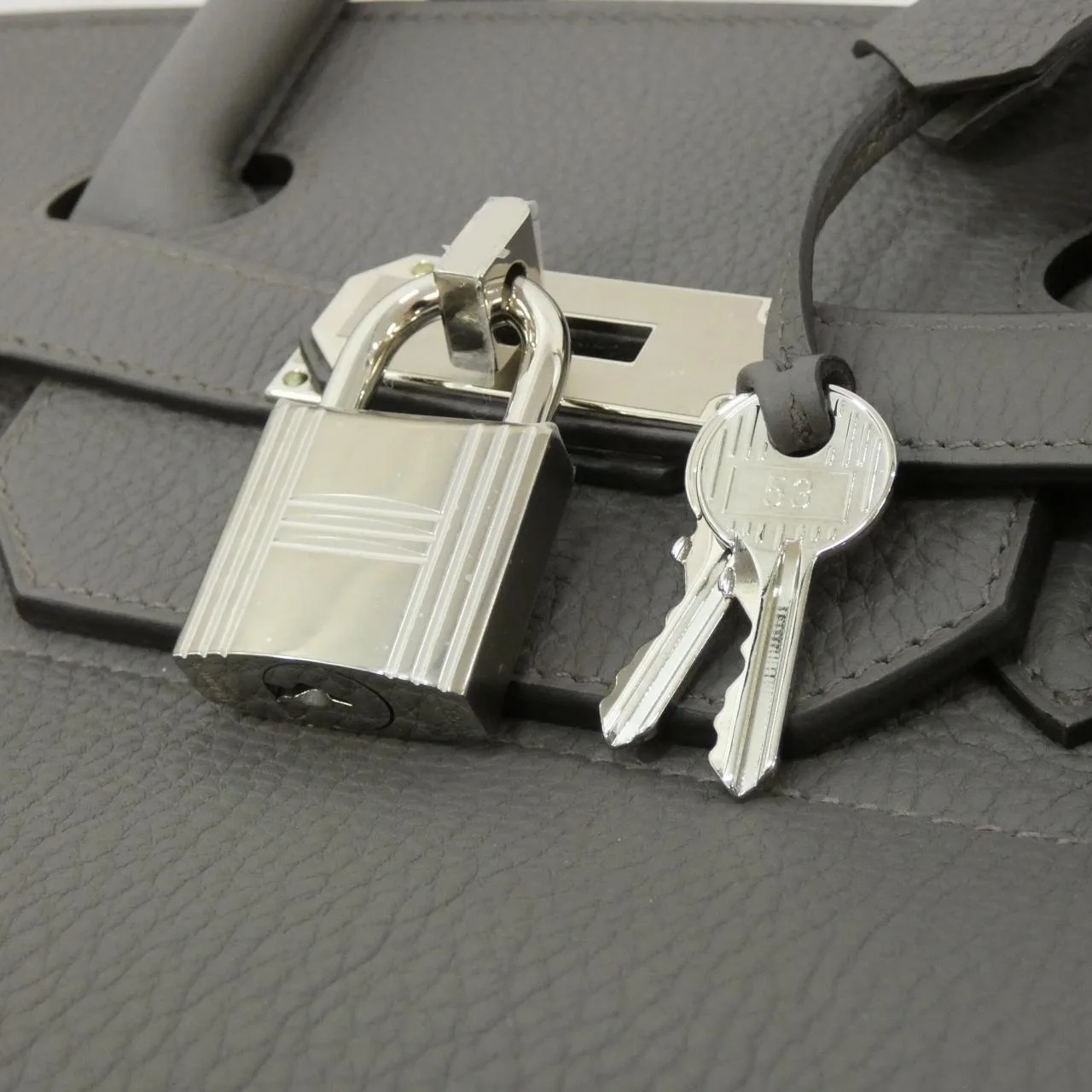 HERMES 042513CK Handbag Togo Black Togo Leather Rank A - Thumbnail 4
