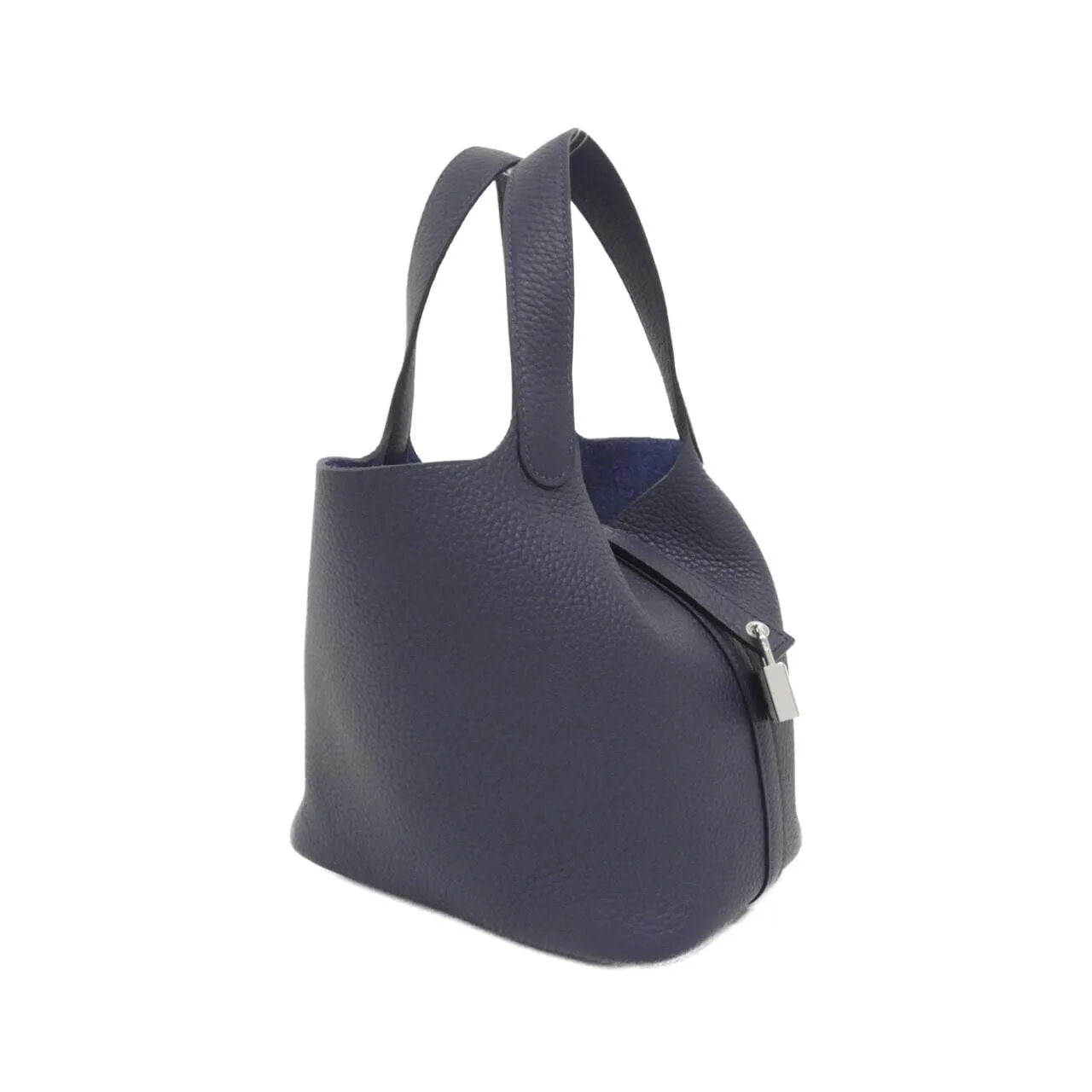 HERMES Picotin 056289CK Handbag Clemence Blue