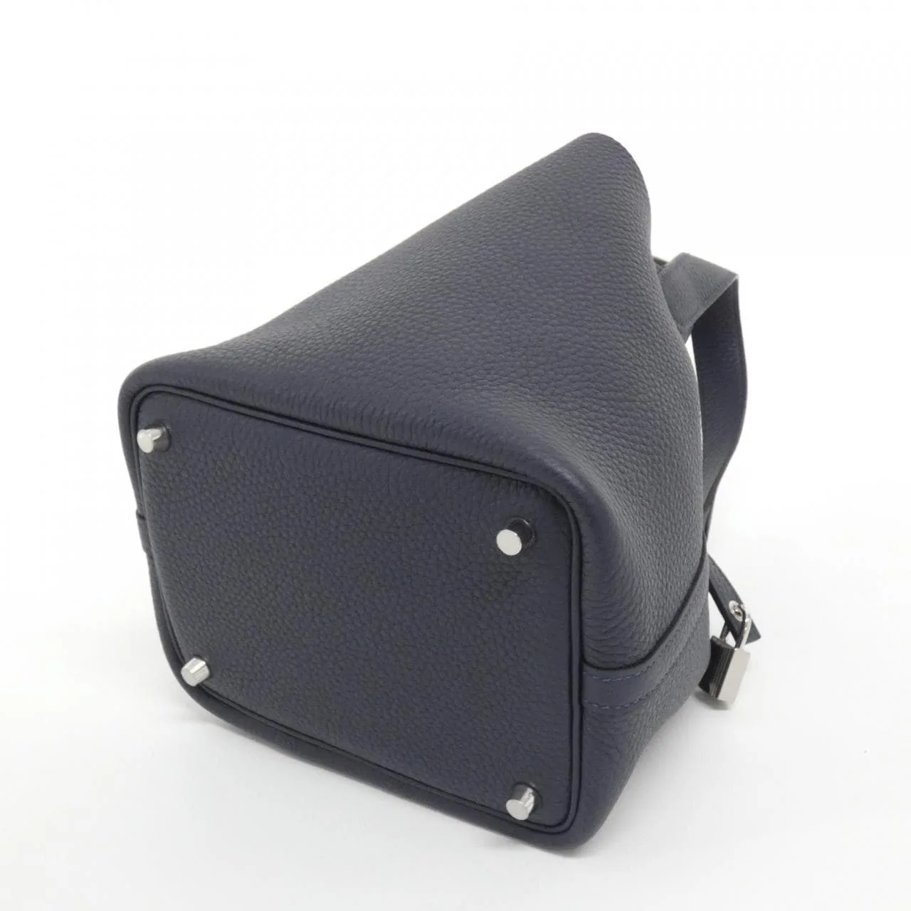 HERMES Picotin 056289CK Handbag Clemence Blue Clemence Leather Unused - Thumbnail 2