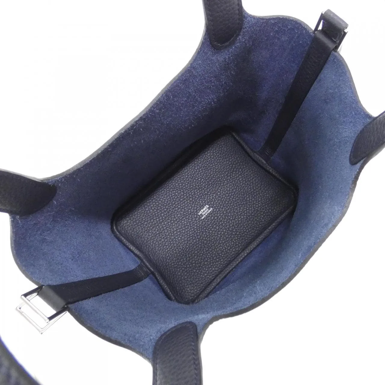 HERMES Picotin 056289CK Handbag Clemence Blue Clemence Leather Unused - Thumbnail 5