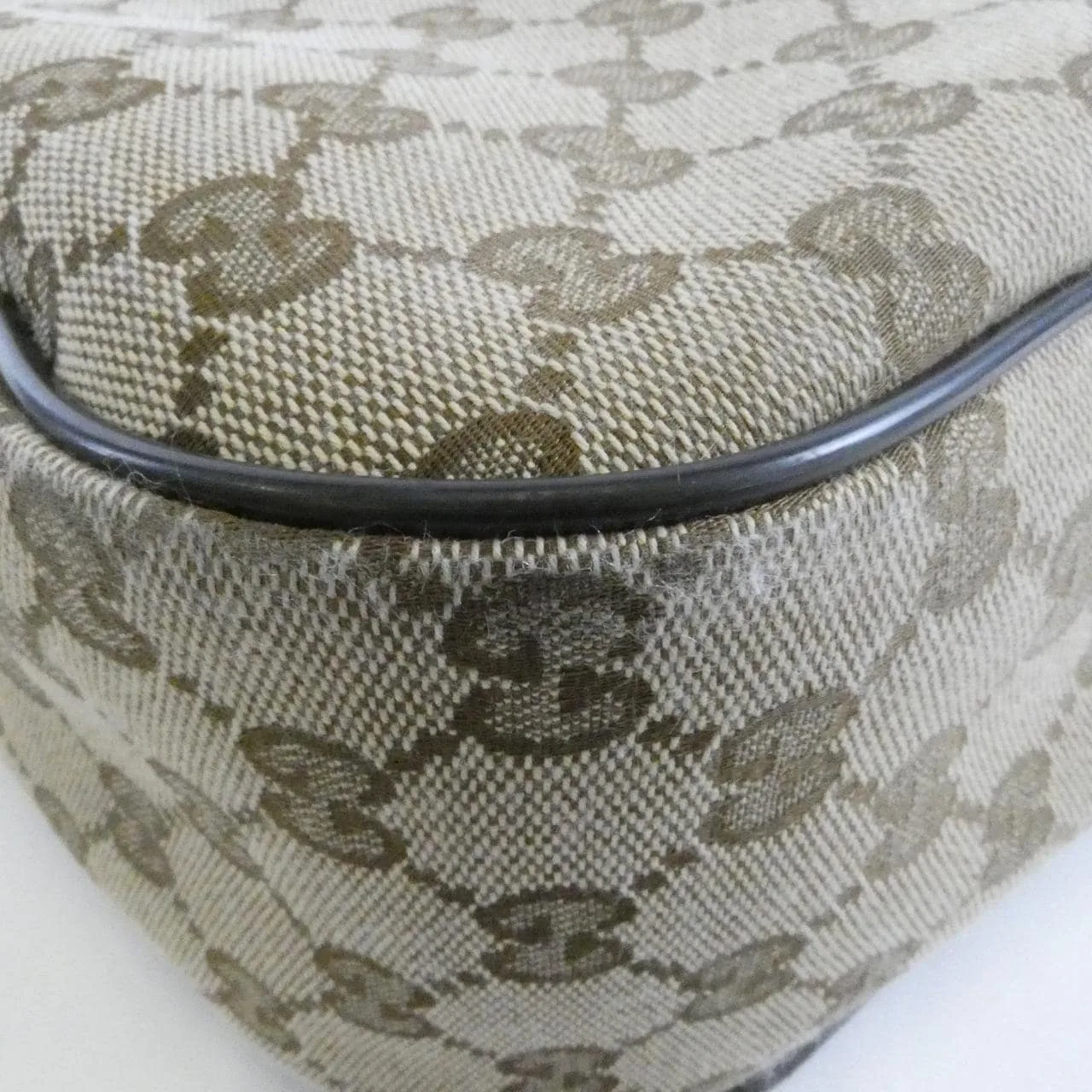 GUCCI GG Supreme 449171 KY9KN Shoulder Canvas 黑色 帆布 中古品B - 縮圖 3