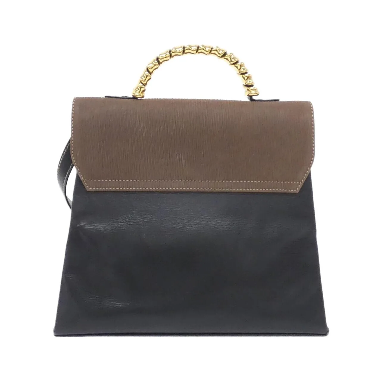 LOEWE 13 76 80 Handbag Leather Black Leather Rank B - Thumbnail 2