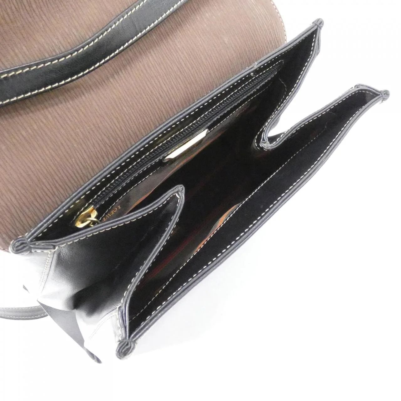 LOEWE 13 76 80 Handbag Leather Black Leather Rank B - Thumbnail 9
