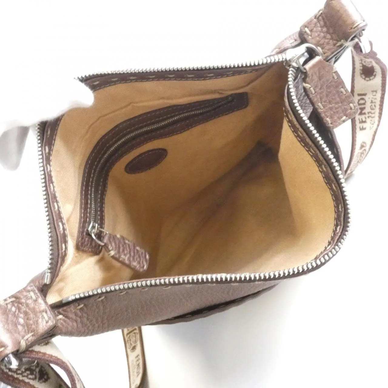 FENDI 8BT109 Shoulder Leather Brown Leather - Thumbnail 6