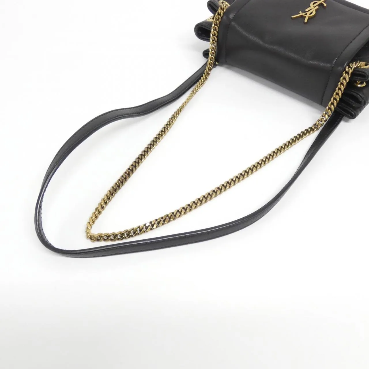 SAINT LAURENT 672738 1EL07 Shoulder Lambskin Black Lambskin Rank A - Thumbnail 7