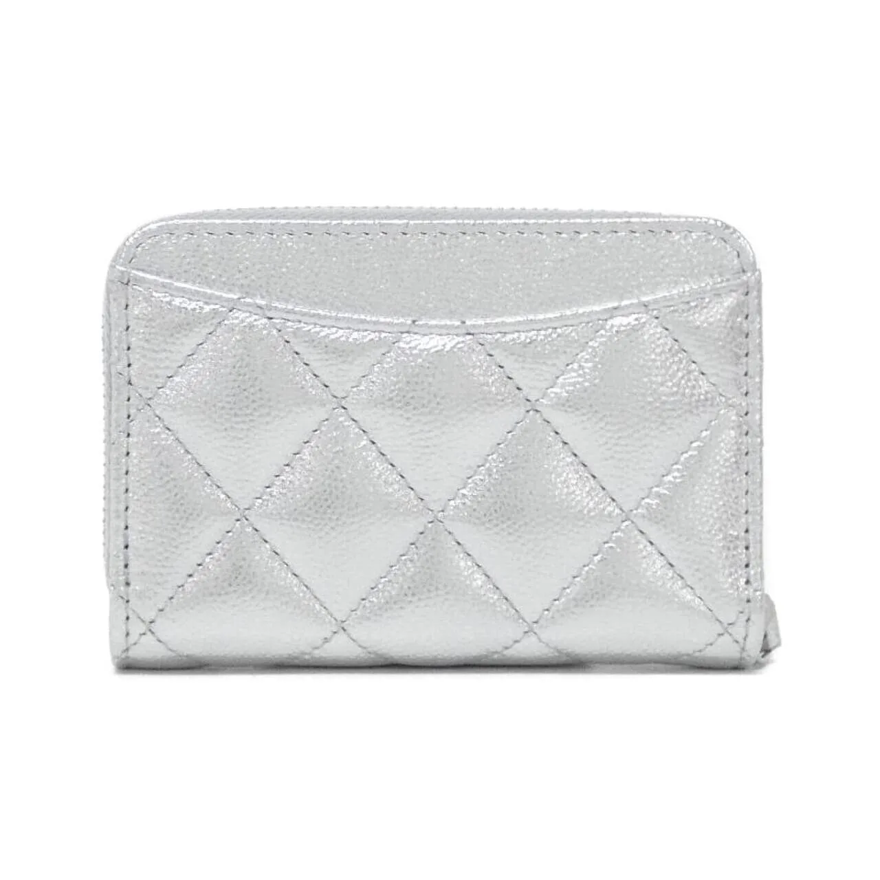 CHANEL Timeless Classic AP0216 Coin Case Grained Calfskin Silver Grained Calfskin Unused - Thumbnail 2