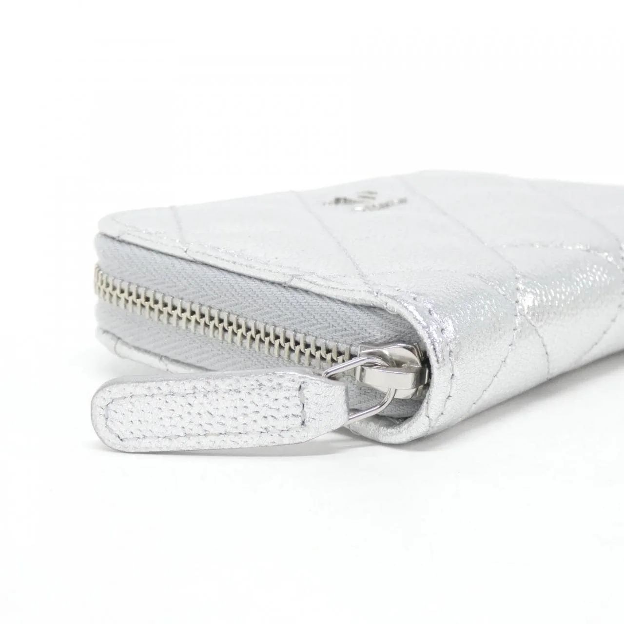 CHANEL Timeless Classic AP0216 Coin Case Grained Calfskin Silver Grained Calfskin Unused - Thumbnail 4