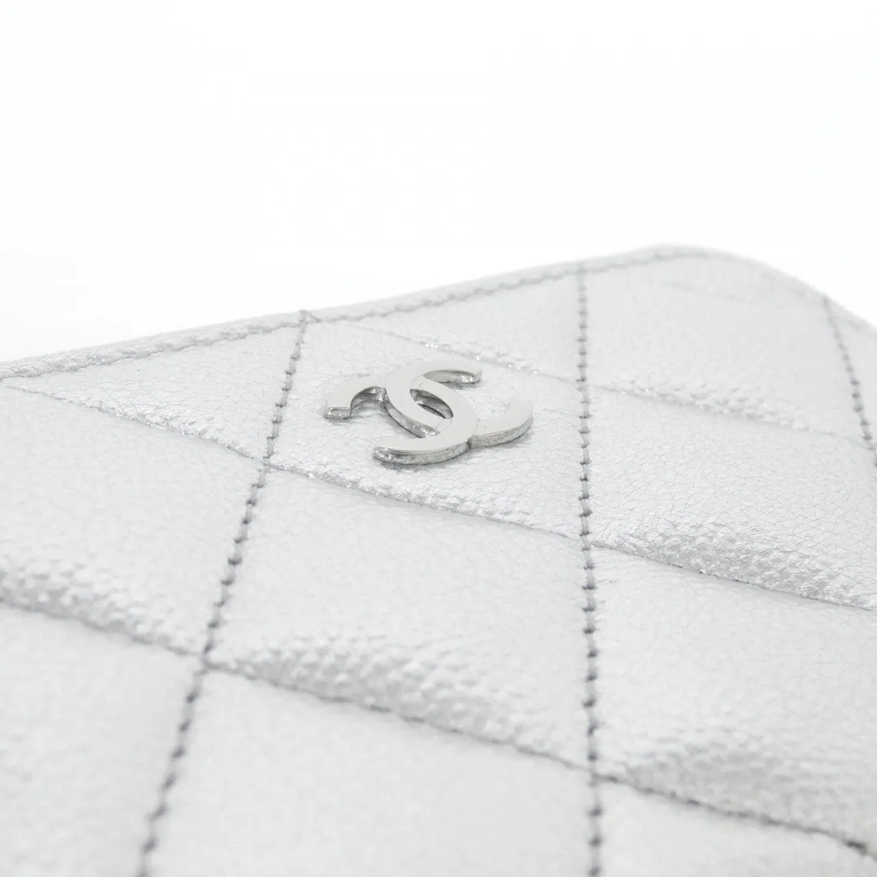 CHANEL Timeless Classic AP0216 Coin Case Grained Calfskin Silver Grained Calfskin Unused - Thumbnail 5