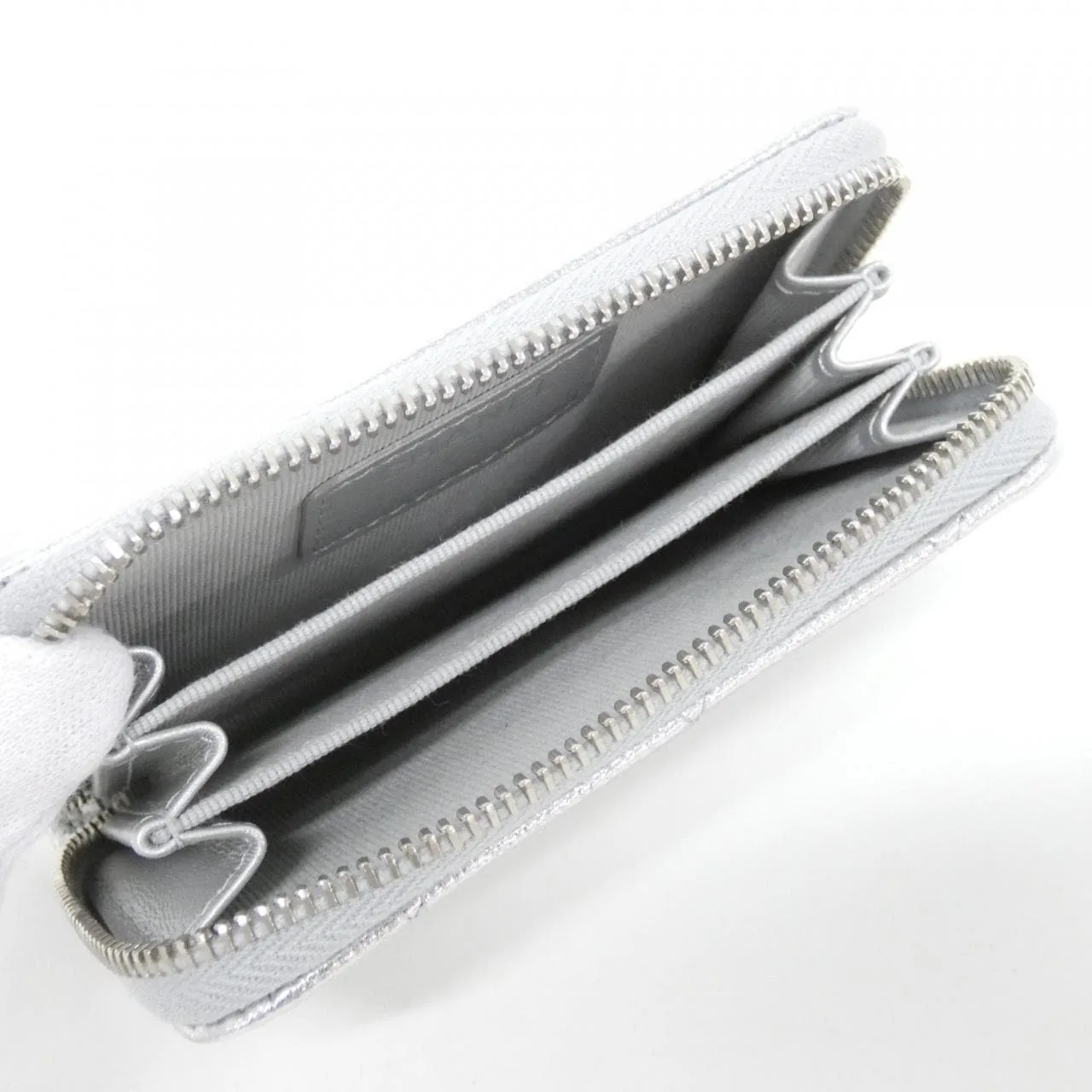 CHANEL Timeless Classic AP0216 Coin Case Grained Calfskin Silver Grained Calfskin Unused - Thumbnail 6