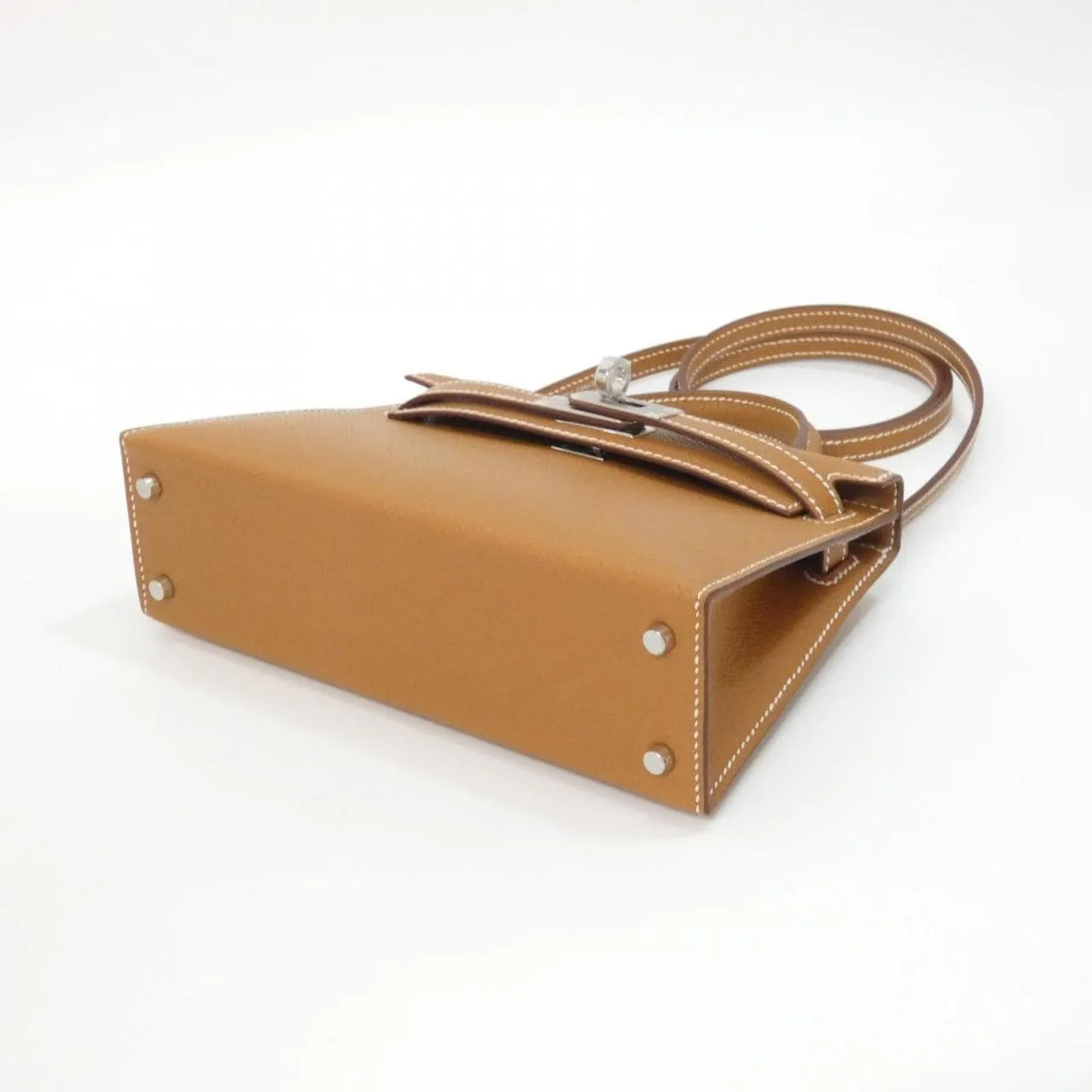 HERMES Kelly 071302CK Handbag Epsom 金色 Epsom 皮 未使用品 - 縮圖 3