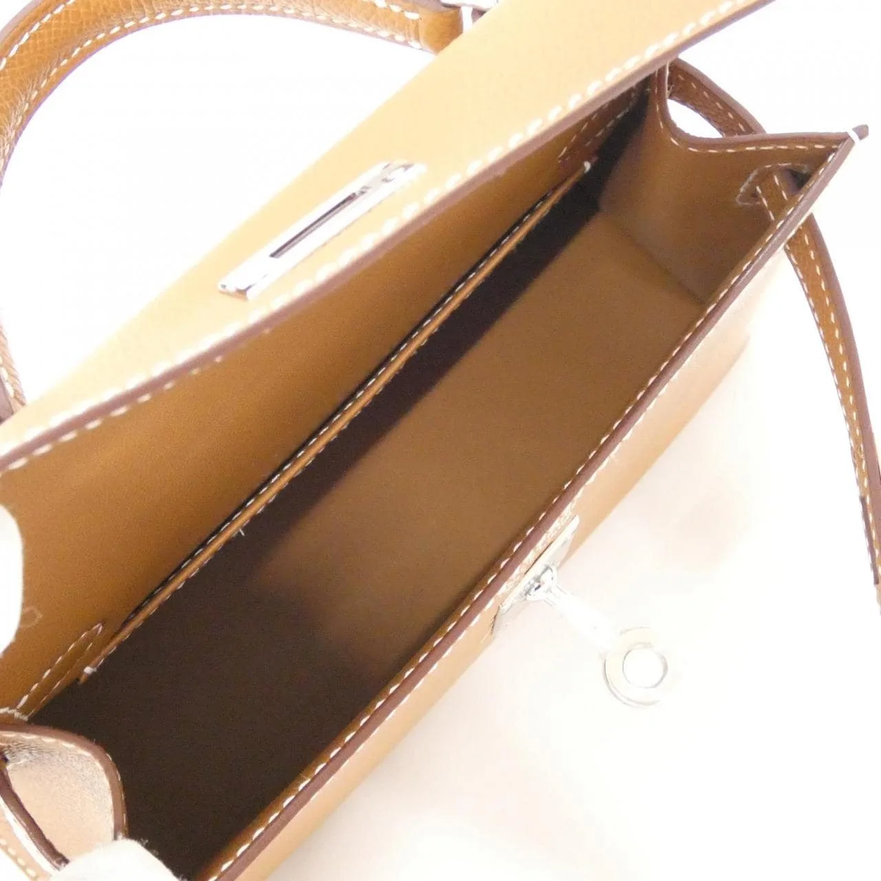 HERMES Kelly 071302CK Handbag Epsom 金色 Epsom 皮 未使用品 - 縮圖 5