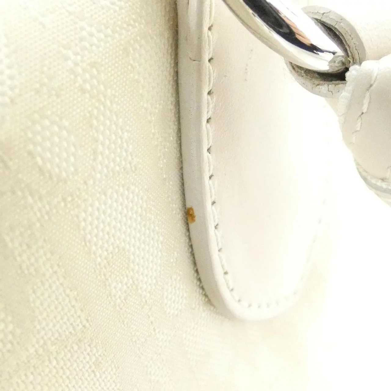 DIOR Handbag Canvas 白色 帆布 - 縮圖 5