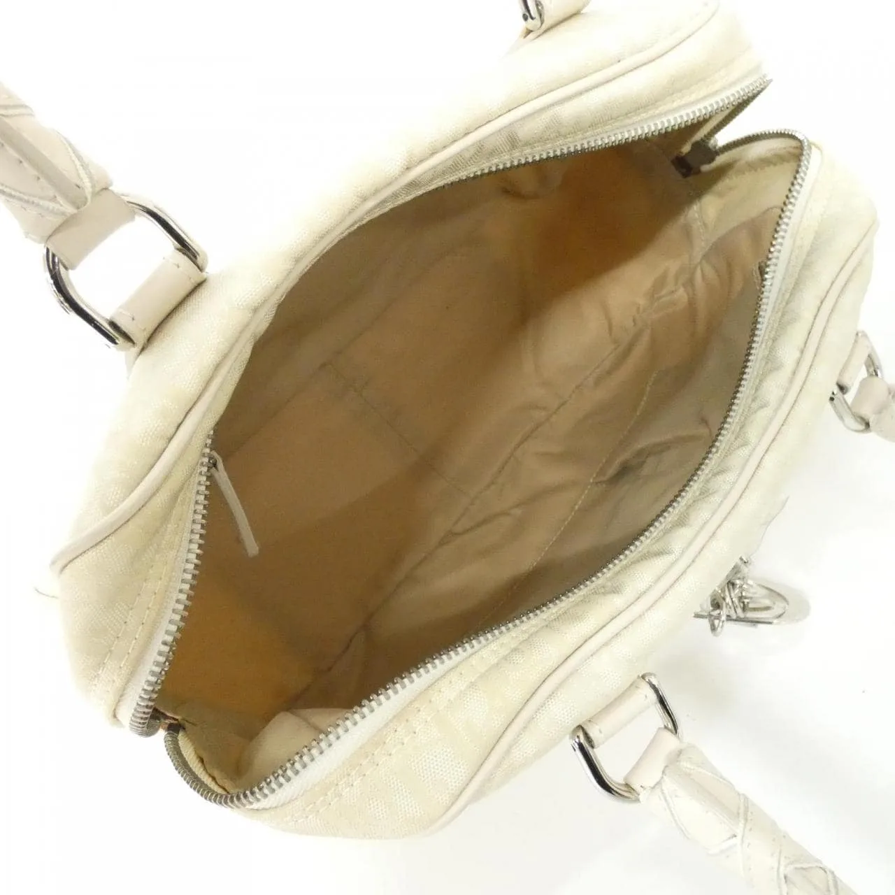 DIOR Handbag Canvas 白色 帆布 - 縮圖 9