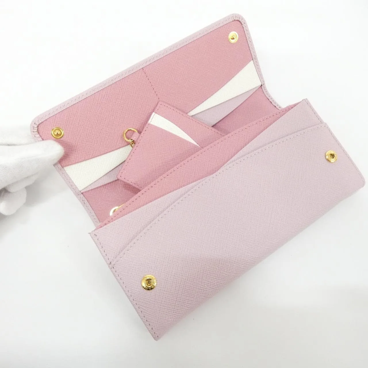 PRADA 1MH132 Wallet 黑色 中古品A - 縮圖 8
