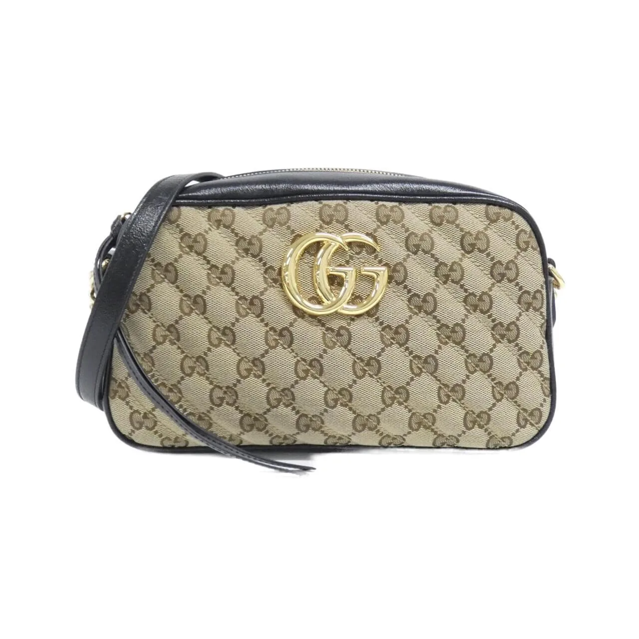 GUCCI Marmont 447632 HVKEG Shoulder Canvas Black