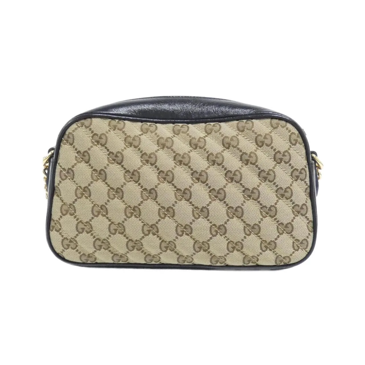 GUCCI Marmont 447632 HVKEG Shoulder Canvas Black Canvas - Thumbnail 2