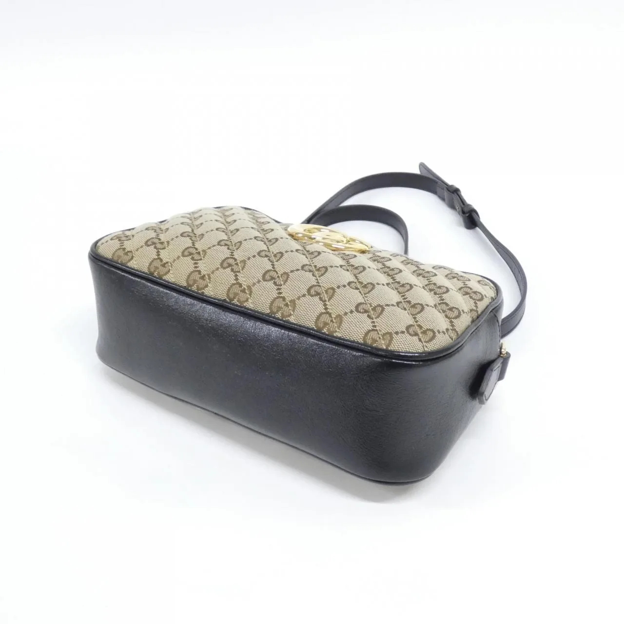 GUCCI Marmont 447632 HVKEG Shoulder Canvas Black Canvas - Thumbnail 3