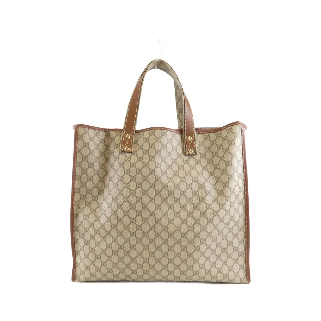 GUCCI 211124 手提包 皮革 米色 皮革 中古品A - 縮圖 2